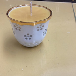 
                  
                    Beeswax Candle in Crystal Glass and Porcelain
                  
                