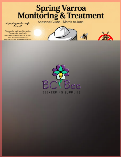 Varroa Mite Chart PDF – Seasonal Treatment & Monitoring Guide for BC Beekeepers
