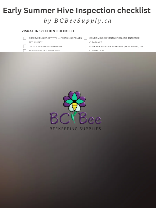 Hive Inspection Checklist – Seasonal Beekeeping Guide (PDF Download ...