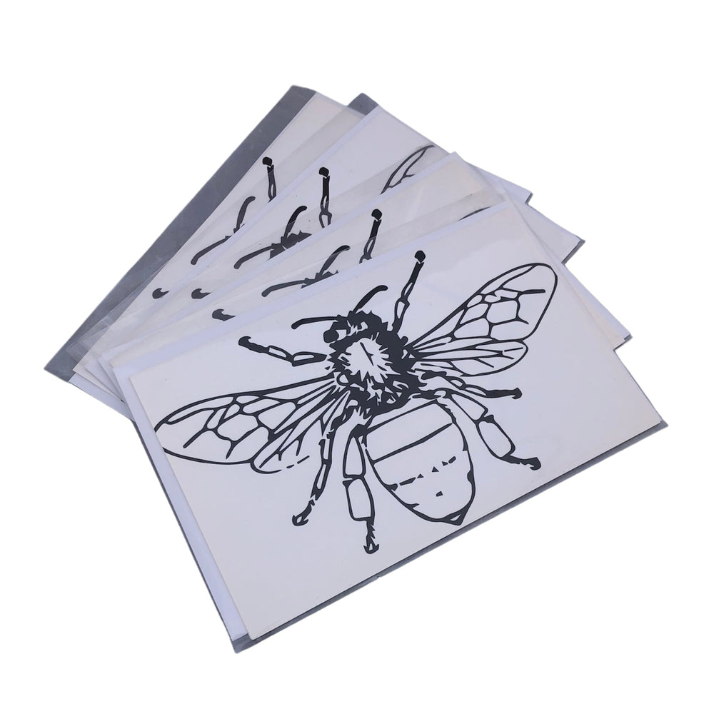 Card - black and white bee