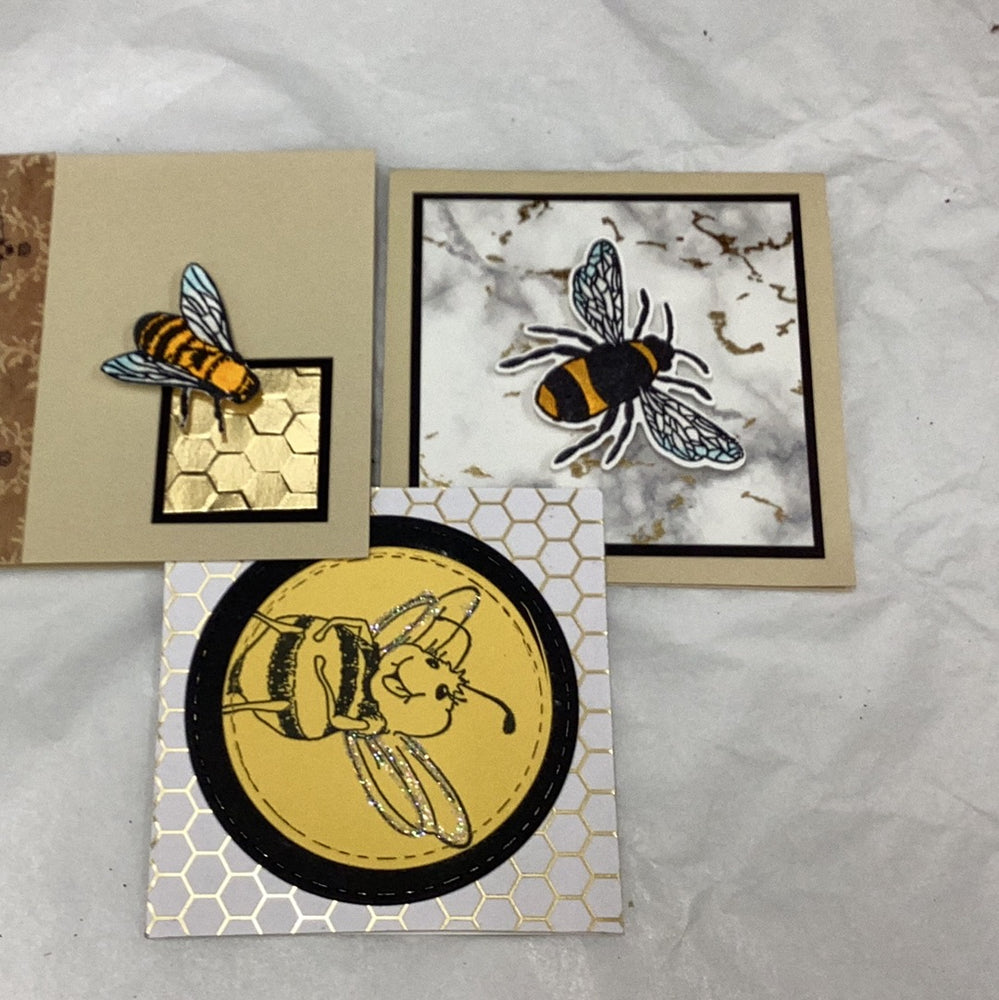 Small Handmade Bee Gift Cards